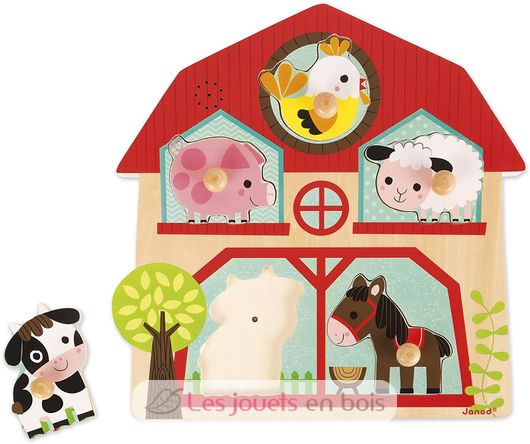 Sound Puzzle Friends of the Farm J07079 Janod 2