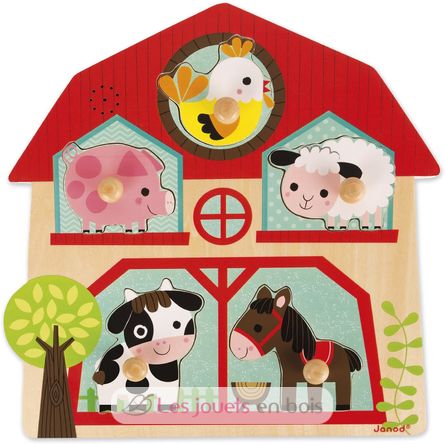 Sound Puzzle Friends of the Farm J07079 Janod 4