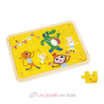 24-piece wooden puzzle It's party time J07125 Janod 1