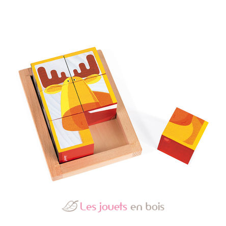 6 Forest Wooden Blocks J08200 Janod 4