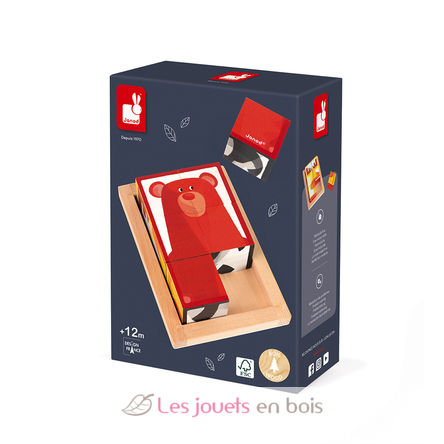 6 Forest Wooden Blocks J08200 Janod 5