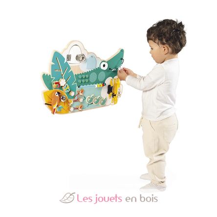 Wooden crocodile busy-board Tropik J08280 Janod 3