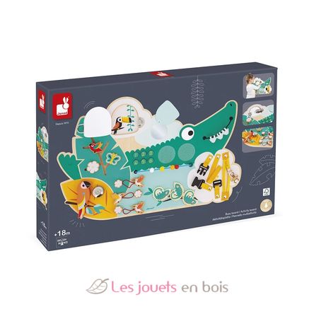 Wooden crocodile busy-board Tropik J08280 Janod 7