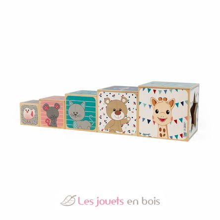 5 wooden blocks Sophie the Giraffe J09503 Janod 6