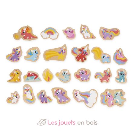 Unicorns and Dragons Magnets 24 pcs J09645 Janod 2