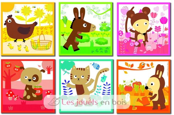 Color Animal Cubes J02802-5293 Janod 2