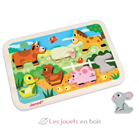 Chunky Puzzle 3D farm animals JA07055 Janod 1