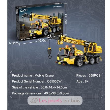 Mobile crane 658 pieces C65005W CaDA 3