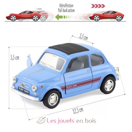 Miniature car Fiat 500 blue UL-H7514 Ulysse 3