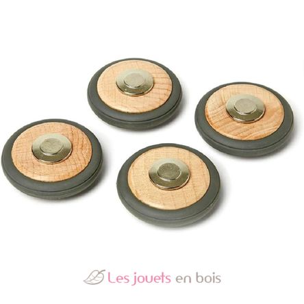 4 Magnetic Wooden Wheels TG-M-12-059 Tegu 2