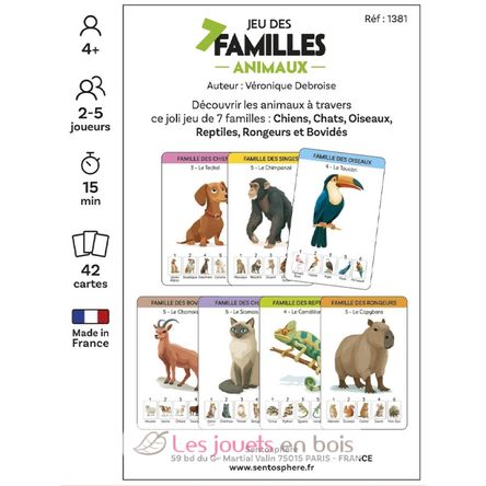 Animals-themed 7 Families Game SS-1381 Sentosphère 3