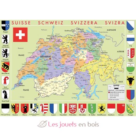 Puzzle Map of Switzerland K77-50 Puzzle Michele Wilson 2