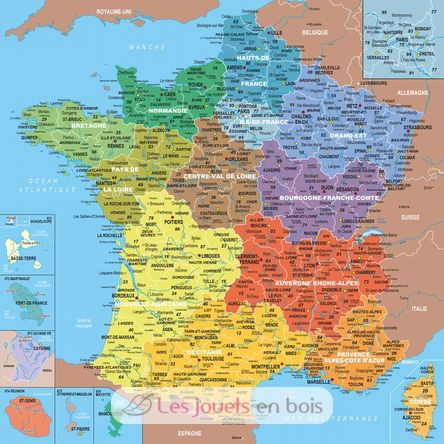 Map of the regions of France K80-24 Puzzle Michele Wilson 2