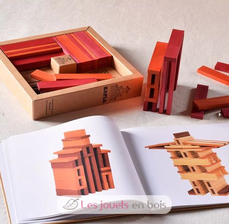 Box 40 red and orange boards + art book KARLRP22-4356 Kapla 5