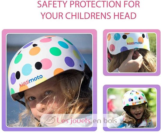 Pastel Dotty Helmet MEDIUM KMH023M Kiddimoto 3