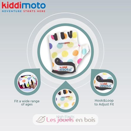 Gloves Pastel Dotty MEDIUM GLV011M Kiddimoto 5