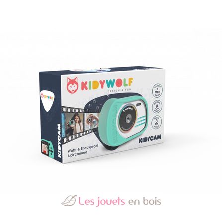 Appareil photo et vidéo enfant waterproof cyan Kidywolf