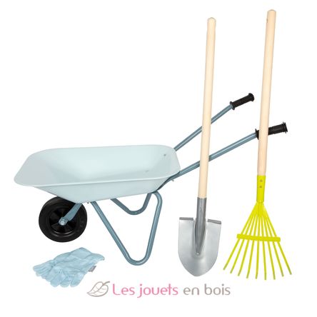 Garden tool set with a wheelbarrow LE12799 Small Foot company 1
