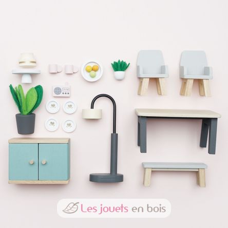 Dining room set for dolls house TV-ME056 Le Toy Van 5
