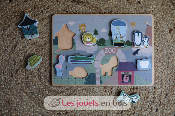 Shape puzzle - Zoo LD4444 Little Dutch 2