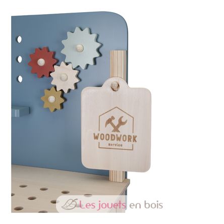 Blue wooden workbench LD7079 Little Dutch 3