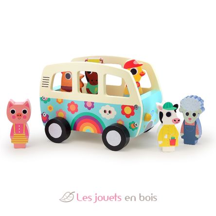 Van with animals sounds V7644 Vilac 1