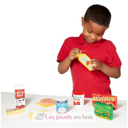 Fridge Food Set - Wooden Play Food M&D14076-4097 Melissa & Doug 10