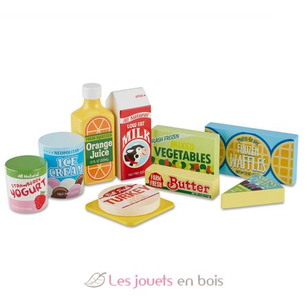 Fridge Food Set - Wooden Play Food M&D14076-4097 Melissa & Doug 1