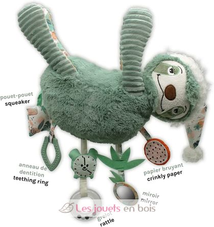 Activity soft toy Chillos the sloth DE36433 Les Déglingos 2