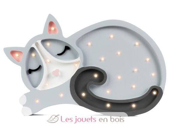 Little Lights Cat Lamp Light Gray LL003-500 Little Lights 1