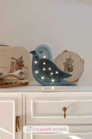 Little Lights Bird Lamp Denim LL054-436 Little Lights 3