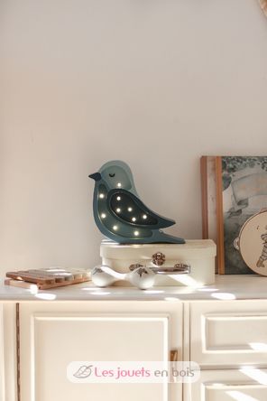 Little Lights Bird Lamp Denim LL054-436 Little Lights 5