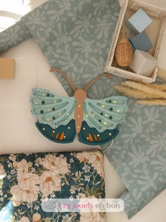 Little Lights Butterfly Lamp Daisy Blue LL073-364 Little Lights 6