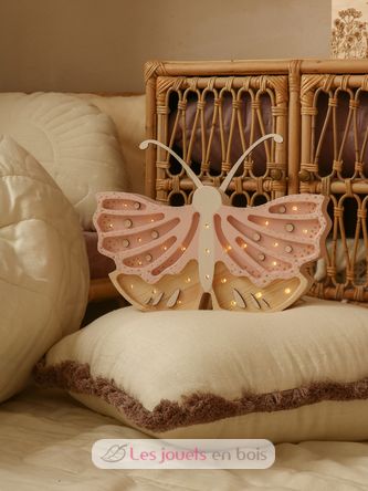 Little Lights Butterfly Lamp Strawberry Cream LL073-206 Little Lights 2