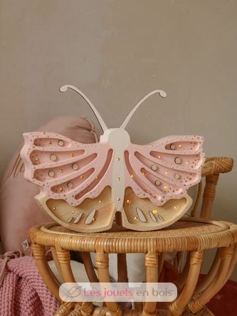 Little Lights Butterfly Lamp Strawberry Cream LL073-206 Little Lights 4