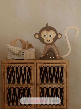 Little Lights Monkey Lamp Jungle Brown LL070-467 Little Lights 6