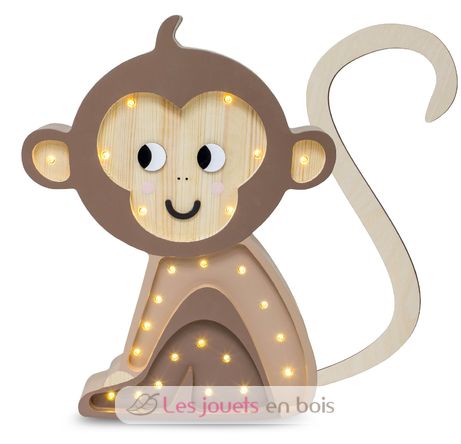 Little Lights Monkey Lamp Jungle Brown LL070-467 Little Lights 1