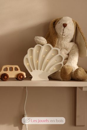 Little Lights Seashell Lamp Pearl White LL082-001 Little Lights 2