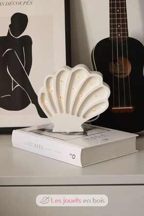 Little Lights Seashell Lamp Pearl White LL082-001 Little Lights 4