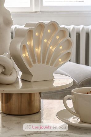 Little Lights Seashell Lamp Pearl White LL082-001 Little Lights 9