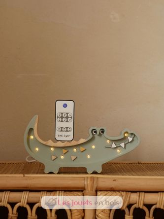 Little Lights Crocodile Mini Lamp Pastel Khaki LL071-376 Little Lights 3