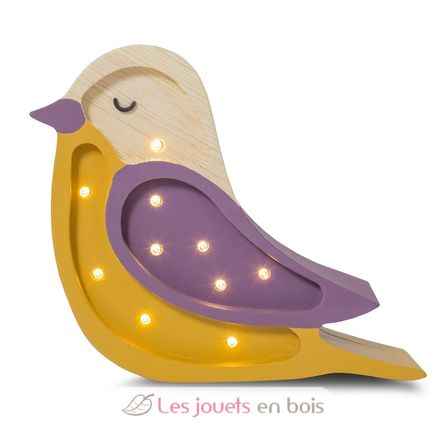 Little Lights Bird Mini Lamp Maroon Mustard LL054-336 Little Lights 1