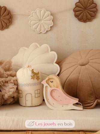 Little Lights Bird Mini Lamp Strawberry Cream LL054-206 Little Lights 3