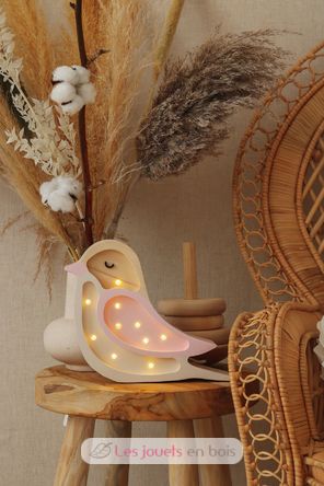 Little Lights Bird Mini Lamp Strawberry Cream LL054-206 Little Lights 6