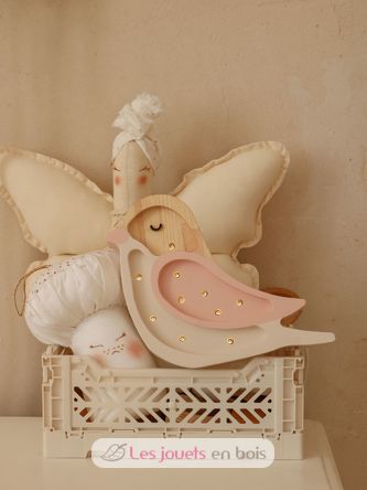 Little Lights Bird Mini Lamp Strawberry Cream LL054-206 Little Lights 7