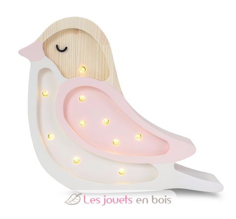 Little Lights Bird Mini Lamp Strawberry Cream LL054-206 Little Lights 1