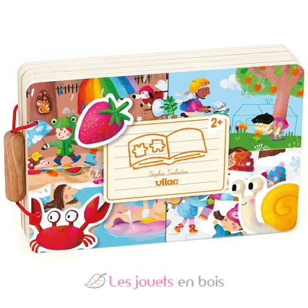 Wooden puzzle book The 4 seasons V7911 Vilac 1