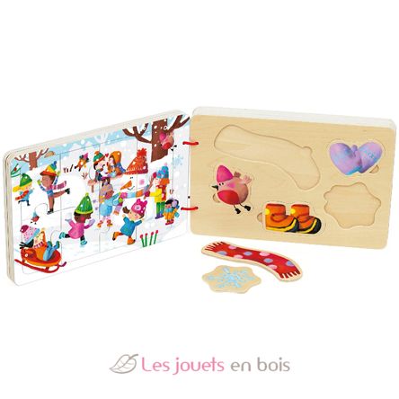 Wooden puzzle book The 4 seasons V7911 Vilac 3