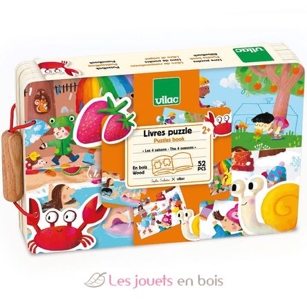 Wooden puzzle book The 4 seasons V7911 Vilac 8