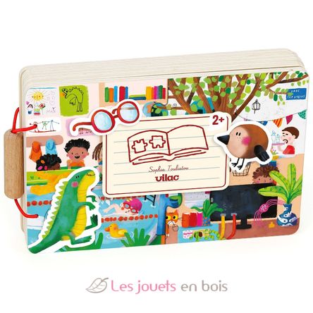 Wooden puzzle book Activities V7910 Vilac 1